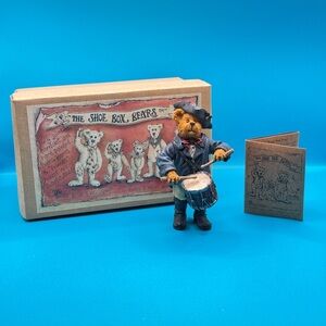 Boyds Shoe Box Bears #3248 Thomas Drummer Bear Retired NIB w/ Box & Tissue